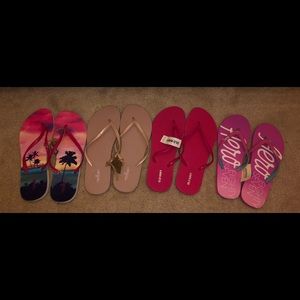 Pre Teen Pink Flip Flop Bundle US(9-10)